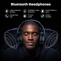 Auriculares con Bajos Extra, Cancelación de Ruido, Bluetooth V5.1, Diseño Plegable Inalámbrico, Auriculares Estéreo Inalámbricos para Deportes y Música