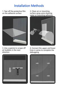 Écran LED transparent flexible ultra-fin adhésif pour intérieur P4 P6 P8 P10, film LED transparent pour vitrage, mur d'écran LED - Product Image 4