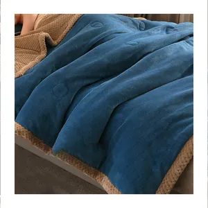 China Manufacturers Wholesale Hot Sales Soft Warm Cheap Price Clip Cotton Blanket Throw For Double Bed