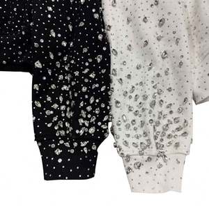 Custom Zipup Hoodies <b>Men</b> Rhinestone Heavyweight Zip up <b>Hoodie</b> Manufacturer - Product Image 4