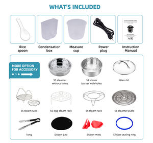 13 chức năng nấu ăn điều khiển ứng dụng Wifi điều khiển kỹ thuật số thông minh không dính nồi áp suất điện 6L SUS nhấn nút + Điều khiển Wifi - Product Image 2