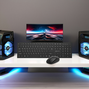 Oem đa chức năng Home/văn phòng PC chơi Game bàn phím chuột combo giá rẻ USB không dây backlit Led bàn phím trong kho - Product Image 2