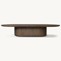 Table basse ovale en bois massif de style village américain moderne, avec taille et couleur personnalisables, pour salon, maison, hôtel
