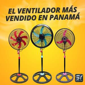 Parrilla de plástico de 18 pulgadas, ventilador eléctrico de pie con hoja 3ABS para uso doméstico - Product Image 3