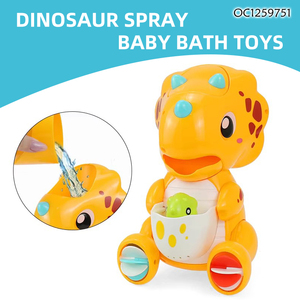 Jouets de <span class=keywords><strong>bain</strong></span> dinosaures à eau pour enfants, jeux de douche pour bébés de 12 <span class=keywords><strong>mois</strong></span> avec doubles ventouses à suspendre au mur - Product Image 2