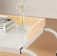 Table de lit mobile réglable en hauteur, anti-chute, durable, pour chambre à coucher, en panneau de bois moderne, pour les personnes qui aiment se détendre au lit