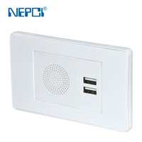 Prise murale encastrée OEM NEPCI 118X71.5, interrupteur d'alimentation, prise de courant, prise 3 gang, connecteur femelle TV, prise unipolaire 100-240V