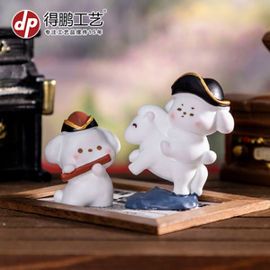 Figurines d'animaux en résine Dp, mini décorations de dessins animés, ornement de bureau à domicile, artisanat artistique, cadeau - Product Image 4