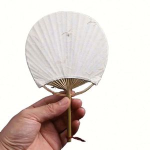 New Arrival Mini Small Blank DIY Handheld Fan Wedding White Paddle Fan for Wedding Decoration - Product Image 5
