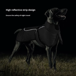 Veste pour <span class=keywords><strong>chien</strong></span> en coton épais, coupe-vent, réfléchissante, chaude, automne-hiver, pour Pug, Labrador, Yorkie français, vêtements pour chiens - Product Image 4