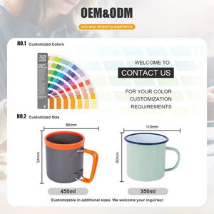 कस्टम सबलिमिनेशन सफेद यात्रा रसोई एनमेल दूध माप कप - Product Image 4