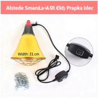 Lampe Chauffante Étanche Respectueuse des Animaux pour Poulets, Porcs, Cages de Naissance, Nouveaux Incubateurs, Porcheries 220V Métal