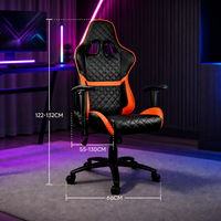 Chaise de jeu ergonomique en cuir, pliable, pivotante, personnalisable, verte, style exécutif, pour joueurs, vente en gros