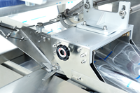 Machine d'emballage automatique à grande vitesse Hoshin Modèle 350D pour sandwichs, pains pita français, croissants, pains arabes tranchés et emballages en papier