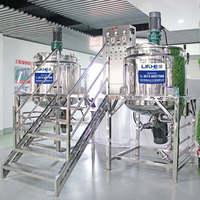 Ligne de production complète de savon liquide shampooing détergent homogénéisateur faisant la machine crème pour le visage lotion pour le corps mayonnaise ketchup