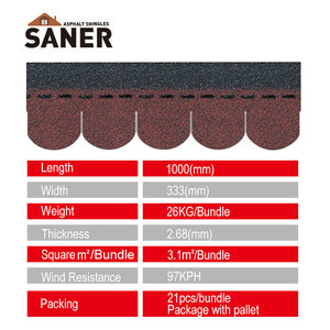 Feuille <span class=keywords><strong>de</strong></span> toiture stable et durable aux normes américaines, <span class=keywords><strong>bardeau</strong></span> <span class=keywords><strong>d</strong></span>'<span class=keywords><strong>asphalte</strong></span> <span class=keywords><strong>de</strong></span> <span class=keywords><strong>type</strong></span> mosaïque étanche à la poussière avec certification ASTM - Product Image 2