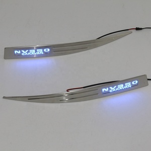 WZXD Hiace Stainless Steel Strip Front <b>Door</b> Step Scuff <b>Plate</b> LED <b>Door</b> Threshold Strip for URVAN NV350 2017 2023 - Product Image 4