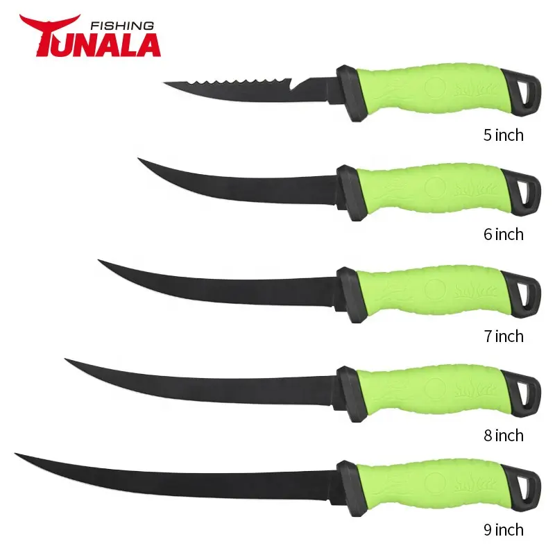 Ready to ship Cheaper Multi-function Stainless Steel Fishing fillet Knife Set PP Handle Fish Filleting Knife for cutting fish
