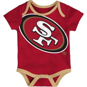 FOXA San Francisco 49ers Infant <b>Bodysuit</b> Set <b>Red</b> Gold Team Logo Short Sleeve 0-24 Months - Product Image 2