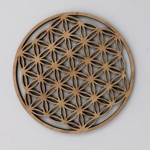 Custom Wood Laser Cutting Design Tableware Coaster - Product Image 2