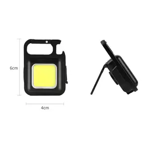 Llavero pequeño LED COB recargable, linternas portátiles de emergencia, fuerte reparación magnética, trabajo, luz de acampada al aire libre