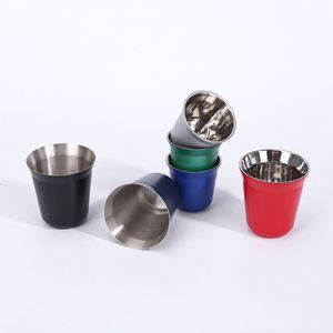 แก้วช็อตสแตนเลสขนาด 80 มล. 160 มล. แบบขายส่ง แก้วเอสเพรสโซ่แบบเก็บความร้อน สำหรับร้านกาแฟและคาเฟ่ แก้วมินิพิมพ์โลโก้ได้ - Product Image 6