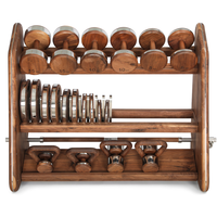 Haltères de Luxe Haut de Gamme en Acier Inoxydable – Combinaison d'haltères, barres et kettlebells pour des ensembles de fitness puissants en bois