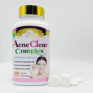 Tabletas Acne Clear Complex de DUOZI |   Fabricante de Suplementos para la Salud de la Piel de Marca Privada OEM - Product Image 1