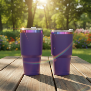 Vasos Personalizados con Recubrimiento Holográfico <span class=keywords><strong>de</strong></span> 30 oz para Grabado Láser, Vasos Térmicos <span class=keywords><strong>de</strong></span> Doble Pared para Auto con Tapas, Vasos Metálicos - Product Image 2