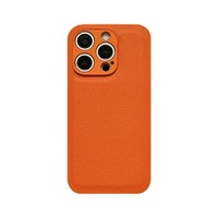 Étui de téléphone personnalisé avec logo, texture litchi, design magnétique en PU, antichoc, givré, pour 17/16/15/14 Pro Max, kit de nettoyage