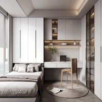 Lit tatami avec armoire intégrée, chambre d'enfant, lit en bois massif, bureau multifonctionnel, armoire, grand espace de rangement