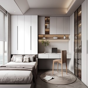 Letto Tatami con Mobile Integrato, Design per Camera da Letto dei Bambini, Letto in Legno Massello Multifunzionale con Scrivania e Ampio Spazio di Archiviazione - Product Image 3