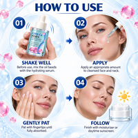 Sérum élastique GHK-CU & PDRN en flacon de 30 ml, emballage neutre, hydratant, éclaircissant, sérum facial pour l'élasticité de la peau