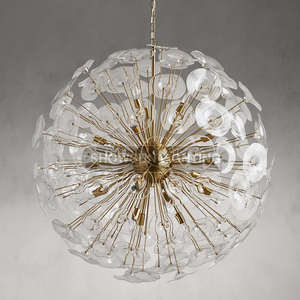 Lampadario ristorante di cristallo semplice e moderno di lusso a sospensione di tarassaco lampadario da soggiorno - Product Image 2