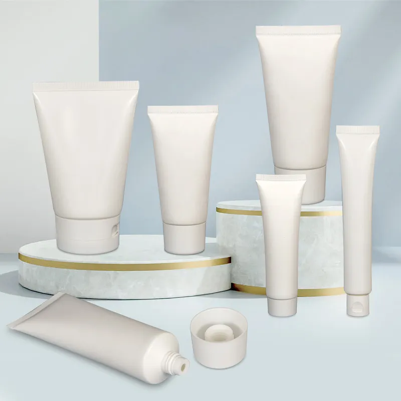 Benutzer definiertes Logo Weiß 30ml 50ml 100ml 150ml 200ml Kunststoff-Kosmetik tube Hautpflege creme Hand creme Verpackungs röhre mit Flip-Cap