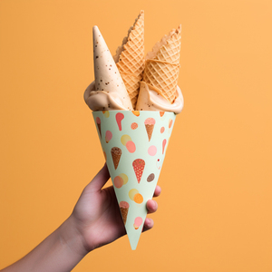 Custom stampato Craft Paper Ice Cream conon manicotti monouso monostrato carta da imballaggio tazze per l'artigianato di bevande alimentari - Product Image 4