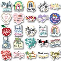 Lot de 50 autocollants sur le thème de la gratitude pour carnets créatifs, ordinateurs portables, bouteilles d'eau et décoration de scrapbooking DIY