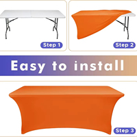 Nappe rectangulaire extensible à bords élastiques, résistante aux plis, couleur unie, lavable, pour fêtes et salles à manger