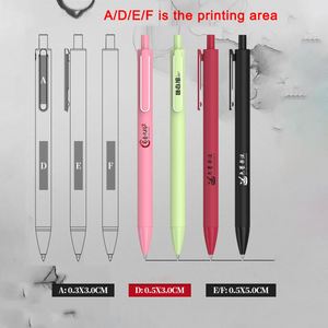 Fournitures de papeterie en gros, style INS simple, stylo gel personnalisé pour étudiants, logo personnalisé, stylo à bille 0,5 mm avec encre noire - Product Image 3