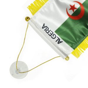 Banderas de Coche Miniatura al por Mayor, Bandera de Argelia para Ventana con Ventosa, Impresión Digital, Materiales de Satén, Uso Automotriz - Product Image 5