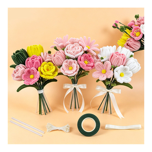 High Quality Craft Supplies Bulk <b>Soft</b> Velvet Chenille Pipe Cleaner Set for Handmade Art School Decoration Pipe Cleaner Bouquet - Product Image 6