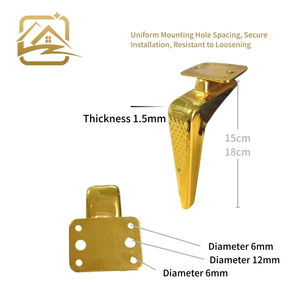 Patas de sofá modernas de metal sólido en forma de L de 15 cm, color dorado, patas de hierro para muebles, económicas, para sofá cama y armario. - Product Image 3