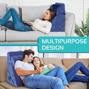 3 buah Set bantal Wedge tempat tidur, busa memori lipat bisa disesuaikan 9 & 12 inci dengan penutup yang bisa dilepas - Product Image 5