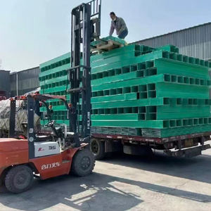 제조업체 FRP 산업용 통풍 사다리형 와이어 메쉬 브리지 랙 케이블 트레이 실외용 부식 방지 코팅 - Product Image 3