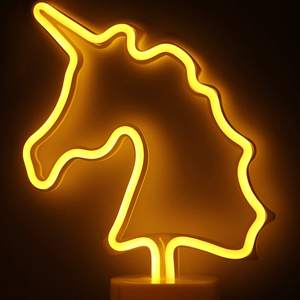 Lampe Led fluo en forme de licorne, luminaire décoratif d'intérieur, idéal pour un bureau, une Table, une décoration, vente en gros, collection - Product Image 2