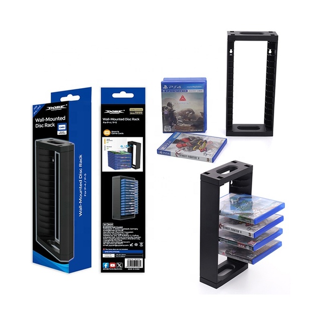 TP5-5512 Game Disc Single-layer Wall Storage Rack for PS5/PS4 Universal CD Bracket Holder