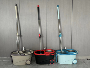 ชุดถังไม้ถูพื้นแบบหมุนได้สองรอบ360องศาตะกร้าพลาสติกไม้ถูพื้นสะอาด - Product Image 2