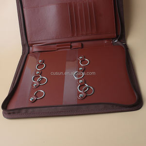 Étui à clés en cuir PU portable personnalisé en gros, 8 crochets pour clés, étui à clés zippé, organisateur de clés de <span class=keywords><strong>voiture</strong></span> - Product Image 5