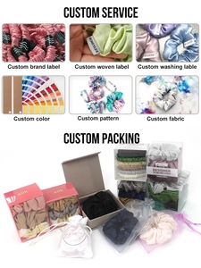<span class=keywords><strong>Precio</strong></span> de fábrica sin alergia Seda Scrunchy Head Tie Logo Banda elástica personalizada 6A Grado Orgánico Mulberry Silk <span class=keywords><strong>Scrunchies</strong></span> para viajes - Product Image 4