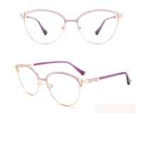 Gafas Ópticas de Metal Transparente Laminado PT12601, Monturas Ópticas de Diseño Único